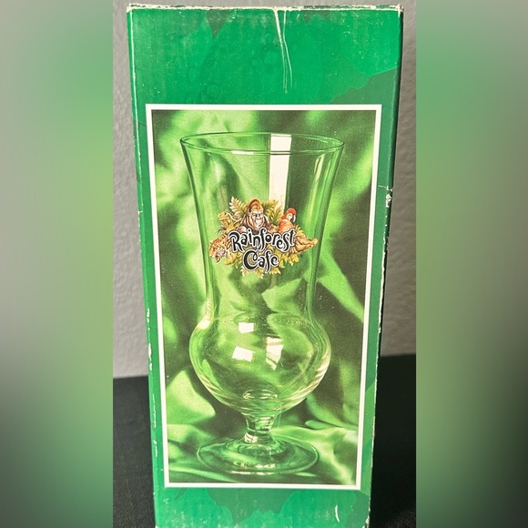 Orlando Rainforest Cafe Hurricane Drinking Glass ~ 8" Tall - Orlando Florida - Picture 1 of 4